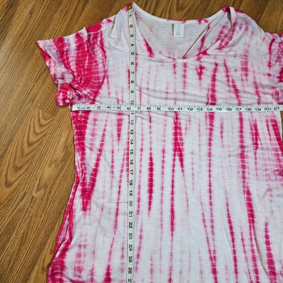 Livi Active Lane Bryant Women's Size 14/16 PinkTye Dye Maxi Dress EUC - Picture 9 of 12